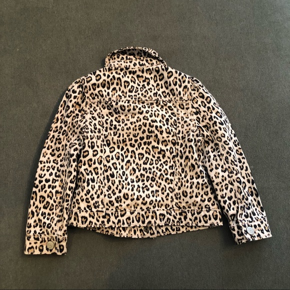 GAP Girls Leopard Jean Jacket size 4 - Picture 2 of 4